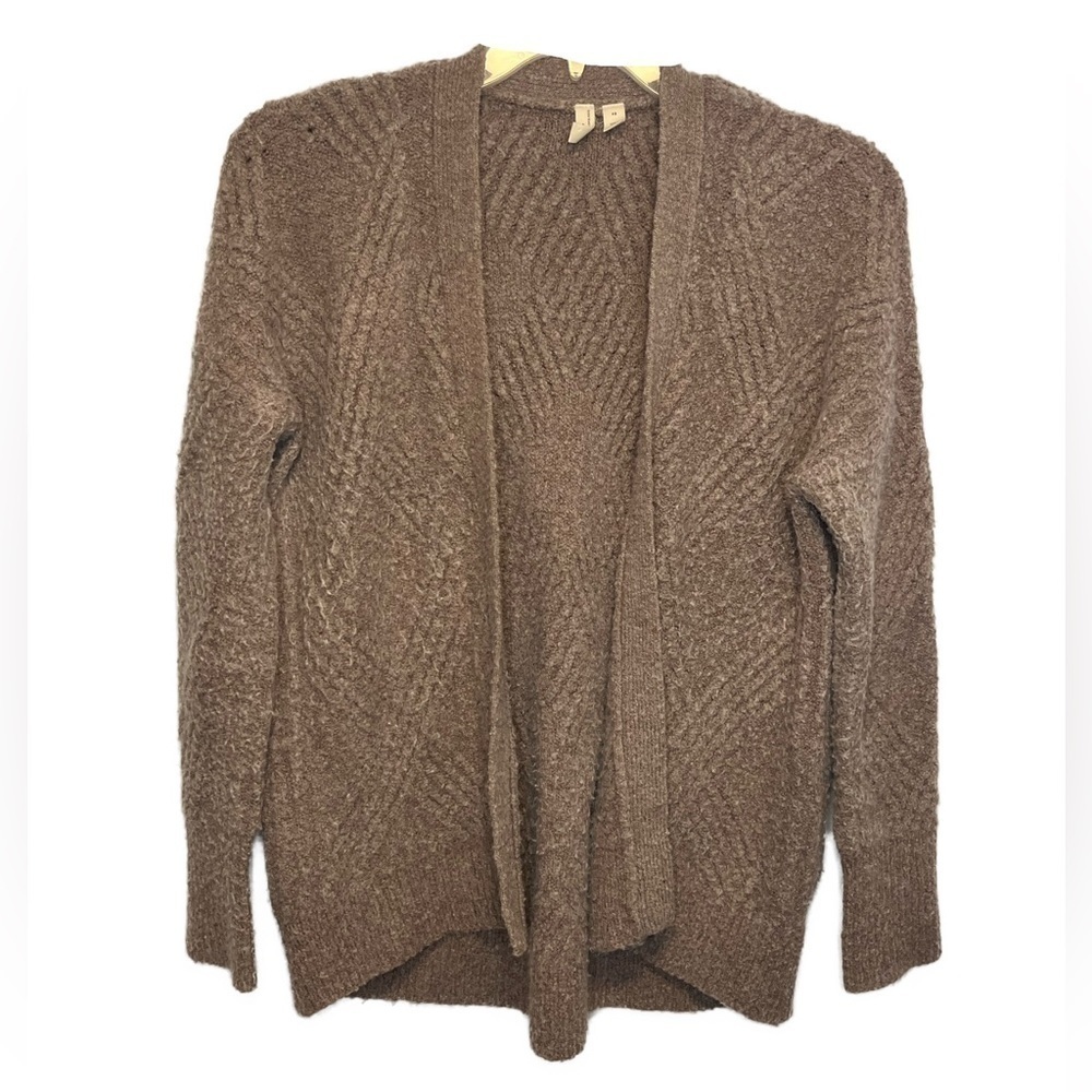 Moth By Anthropologie Merino Wool Baby Alpaca Blend Open Front Cardigan Sz XS